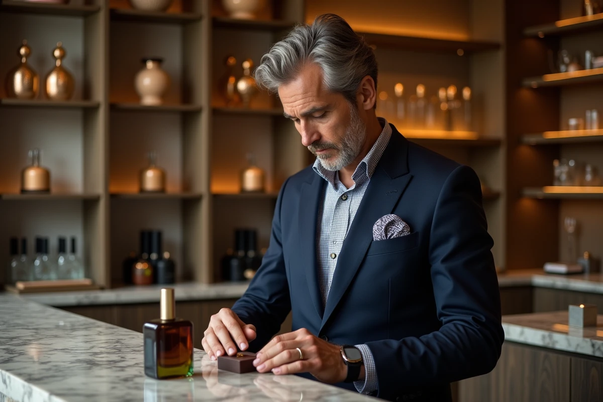 Homme examinant un bois d